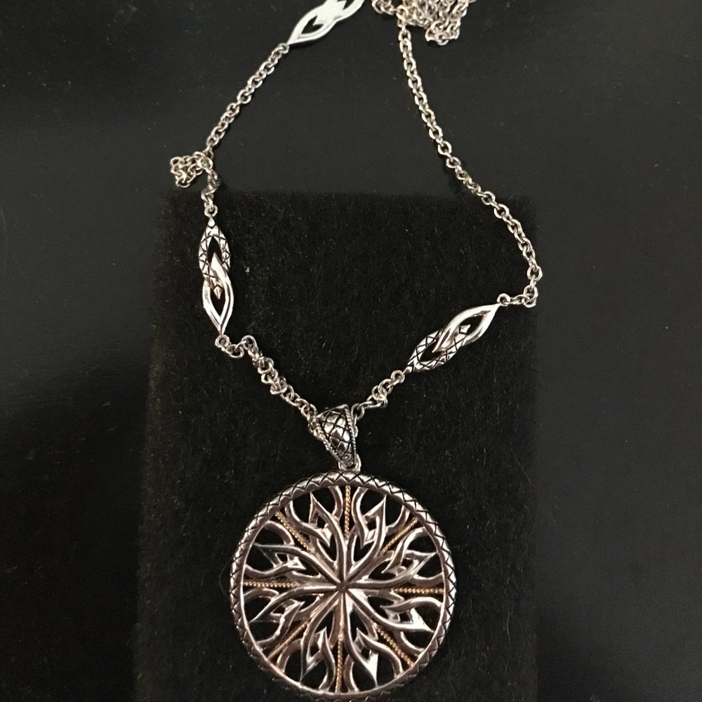 Andrea Candela silver and gold pendant necklace